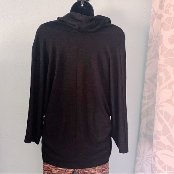 Olivia Moon Black Cowl Neck Dolman Sweater Size Small - Picture 6 of 10